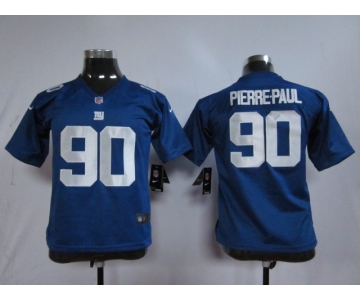 nike youth nfl jerseys new york giants #90 pierre.paul blue[nike]