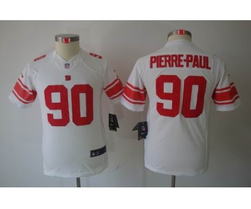 nike youth nfl jerseys new york giants #90 pierre.paul white[nike limited]