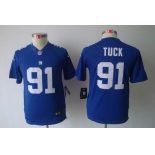 nike youth nfl jerseys new york giants #91 tuck blue[nike limited]