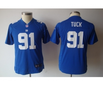 nike youth nfl jerseys new york giants #91 tuck blue[nike]