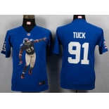 nike youth nfl jerseys new york giants #91 tuck blue[portrait fashion]