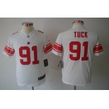 nike youth nfl jerseys new york giants #91 tuck white[nike limited]