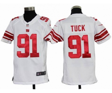 nike youth nfl jerseys new york giants #91 tuck white[nike]