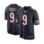 Men Nick  #9 Foles Chicago Bears Game Team Color Jersey - Navy