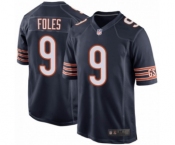 Men Nick  #9 Foles Chicago Bears Game Team Color Jersey - Navy