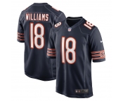 Men Nike Chicago Bears #18 Caleb Williams Game Navy Blue Team Color NFL Jersey