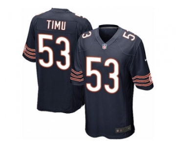 Men Nike Chicago Bears #53 John Timu Game Navy Blue Team Color NFL Jersey