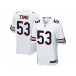 Men Nike Chicago Bears #53 John Timu Game White NFL Jersey