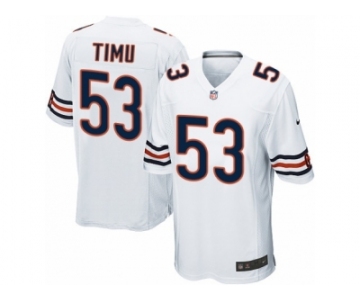 Men Nike Chicago Bears #53 John Timu Game White NFL Jersey