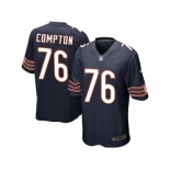 Men Nike Chicago Bears #76 Tom Compton Game Navy Blue Team Color NFL Jersey