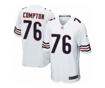 Men Nike Chicago Bears #76 Tom Compton Game White NFL Jersey