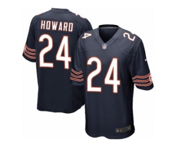 Men's Nike Chicago Bears #24 Jordan Howard Game Navy Blue Team Color NFL Jersey