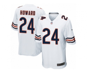 Men's Nike Chicago Bears #24 Jordan Howard Game White NFL Jersey