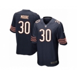 Men's Nike Chicago Bears #30 D.J. Moore Game Navy Blue Team Color NFL Jersey