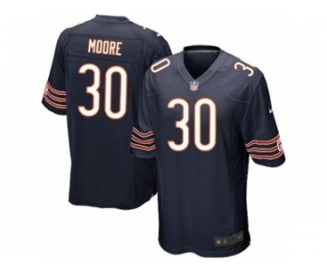 Men's Nike Chicago Bears #30 D.J. Moore Game Navy Blue Team Color NFL Jersey