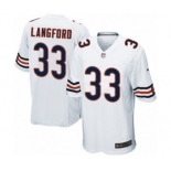 Men's Nike Chicago Bears #33 Jeremy Langford Game White NFL Jersey