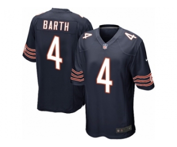 Men's Nike Chicago Bears #4 Connor Barth Game Navy Blue Team Color NFL Jersey