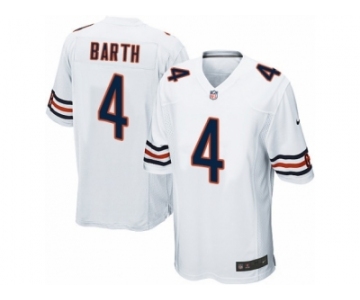 Men's Nike Chicago Bears #4 Connor Barth Game White NFL Jersey