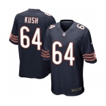 Men's Nike Chicago Bears #64 Eric Kush Game Navy Blue Team Color NFL Jersey