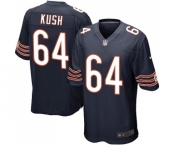 Men's Nike Chicago Bears #64 Eric Kush Game Navy Blue Team Color NFL Jersey