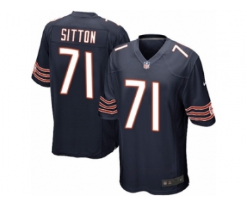 Men's Nike Chicago Bears #71 Josh Sitton Game Navy Blue Team Color NFL Jersey