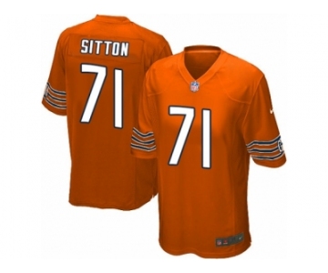 Men's Nike Chicago Bears #71 Josh Sitton Game Orange Alternate NFL Jersey