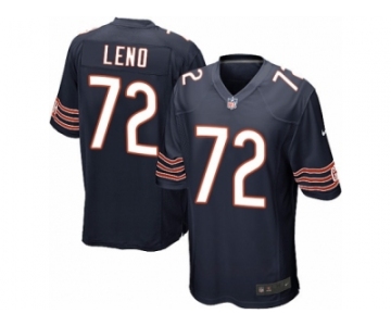 Men's Nike Chicago Bears #72 Charles Leno Game Navy Blue Team Color NFL Jersey