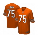 Men's Nike Chicago Bears #75 Kyle Long Game Orange Alternate NFL Jersey