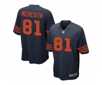 Men's Nike Chicago Bears #81 Cameron Meredith Game Navy Blue 1940s Throwback Alternate NFL Jersey