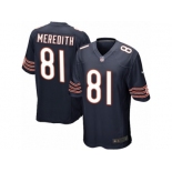 Men's Nike Chicago Bears #81 Cameron Meredith Game Navy Blue Team Color NFL Jersey