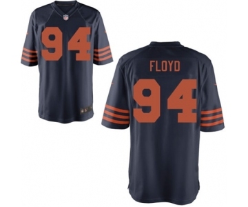 Men's Nike Chicago Bears #94 Leonard Floyd Game Navy Blue Throwback Alternate NFL Jersey