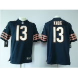 nike nfl jerseys chicago bears #13 knox blue[game]