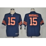 nike nfl jerseys chicago bears #15 marshall blue throwback[game]