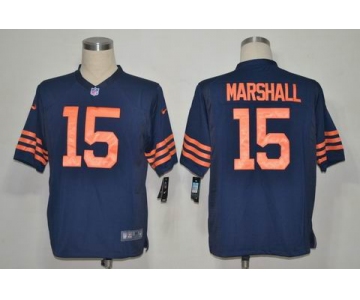 nike nfl jerseys chicago bears #15 marshall blue throwback[game]