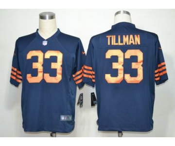 nike nfl jerseys chicago bears #33 tillman blue throwback[game]