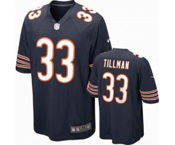 nike nfl jerseys chicago bears #33 tillman blue[game]