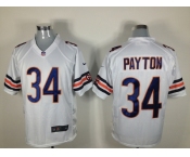 nike nfl jerseys chicago bears #34 payton white[game]