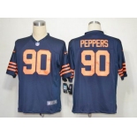 nike nfl jerseys chicago bears #90 julius peppers blue throwback[game]