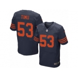 Men Nike Chicago Bears #53 John Timu Elite Navy Blue Alternate NFL Jersey