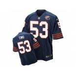 Men Nike Chicago Bears #53 John Timu Elite Navy Blue Throwback NFL Jersey