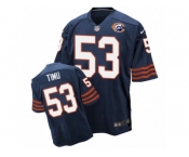 Men Nike Chicago Bears #53 John Timu Elite Navy Blue Throwback NFL Jersey