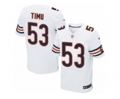 Men Nike Chicago Bears #53 John Timu Elite White NFL Jersey