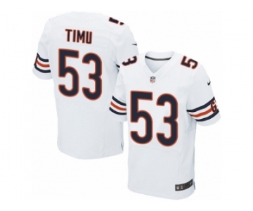 Men Nike Chicago Bears #53 John Timu Elite White NFL Jersey