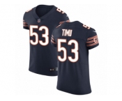 Men Nike Chicago Bears #53 John Timu Navy Blue Team Color Vapor Untouchable Elite Player NFL Jersey