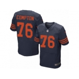 Men Nike Chicago Bears #76 Tom Compton Elite Navy Blue Alternate NFL Jersey