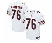 Men Nike Chicago Bears #76 Tom Compton Elite White NFL Jersey