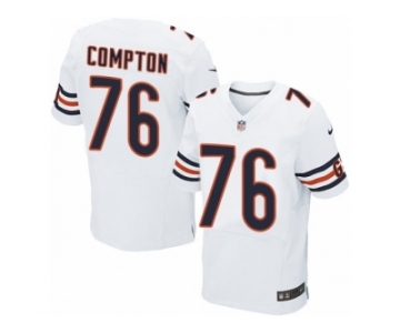 Men Nike Chicago Bears #76 Tom Compton Elite White NFL Jersey