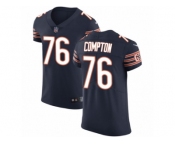 Men Nike Chicago Bears #76 Tom Compton Navy Blue Team Color Vapor Untouchable Elite Player NFL Jersey