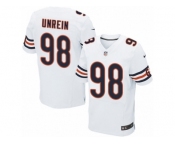 Men Nike Chicago Bears #98 Mitch Unrein Elite White NFL Jersey