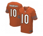 Men's Nike Chicago Bears #10 Mitchell Trubisky Elite Orange Alternate NFL Jersey